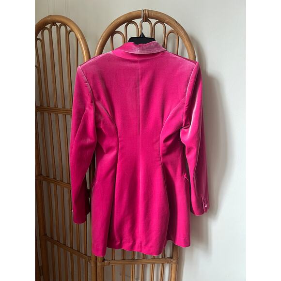 House of CB pink  Double-Breasted velvet blazer dress - Picture 2 of 7